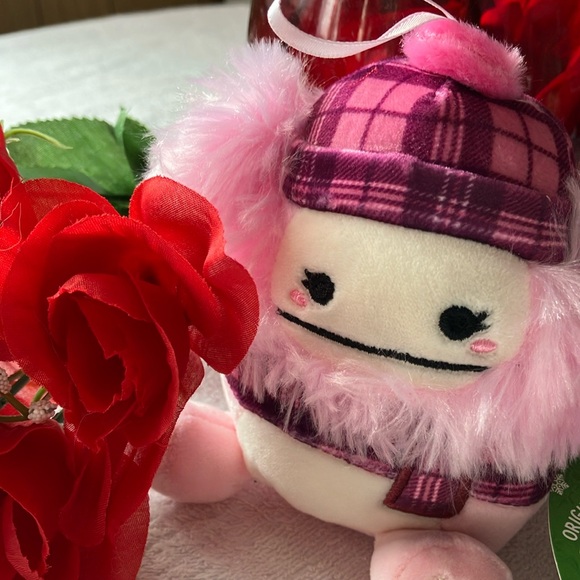 Squishmallows Other - Plush Toy with Pink Plaid Hat and Scarf